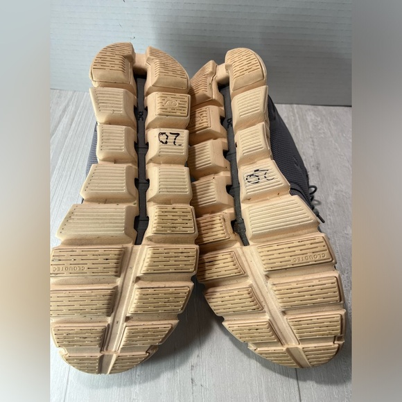 On Running  women’s Charcoal and Beige Sneakers - Picture 9 of 14